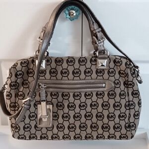 Michael Michael Kors Calista Signature Jacquard Metallic Bag